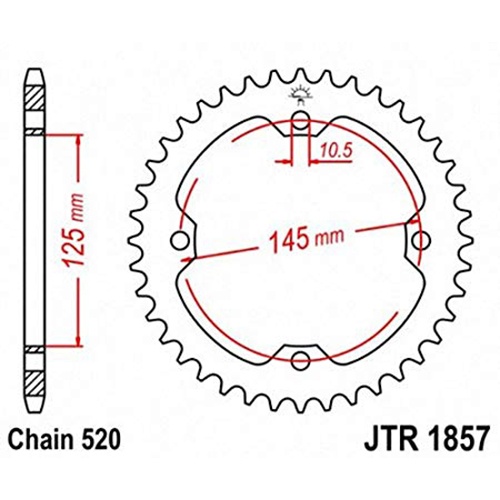 Звезда задняя JT JTR1857.36