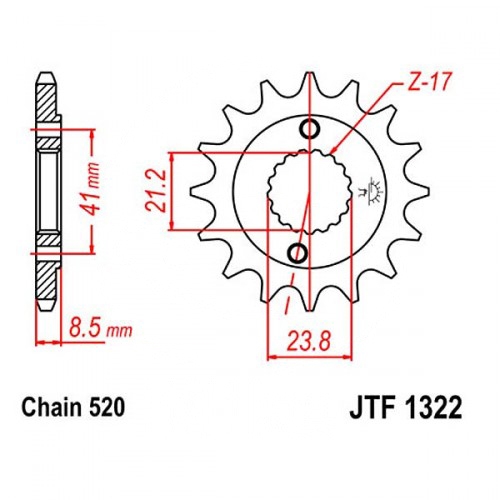 Звезда передняя JT JTF1322.15