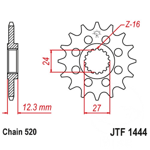 Звезда передняя JT JTF1444.16