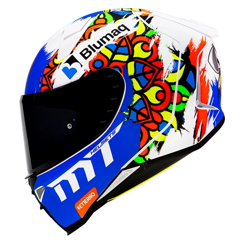 Шлем MT Revenge 2 Moto 3 Blue/White/Red/Yellow Mat