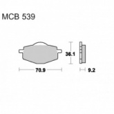 Колодки тормозные TRW Lucas MCB539
