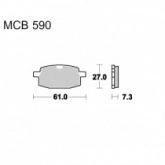 Колодки тормозные TRW Lucas MCB590EC