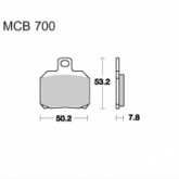 Колодки тормозные TRW Lucas MCB700SRM