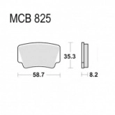 Колодки тормозные TRW Lucas MCB825SI